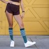 VIM&VIGR - podkolanówki uciskowe II stopnia kompresji - NYLON  - butelkowa zieleń w niebieskie paski